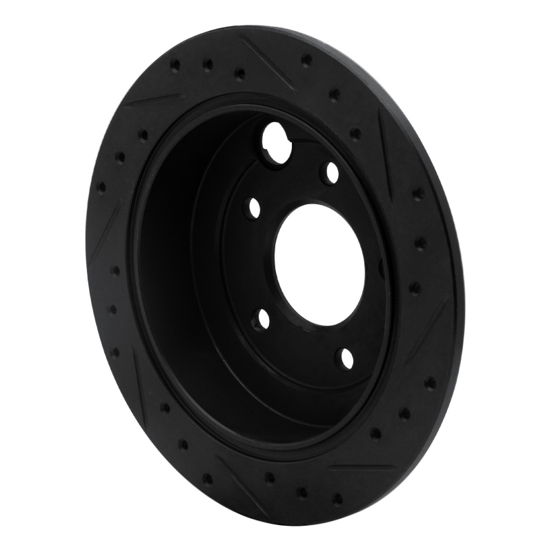 Mazda Millenia Brake Rotor (1) - Rear Left - R1 Concepts - Drilled & Slotted - Black - `95-`02